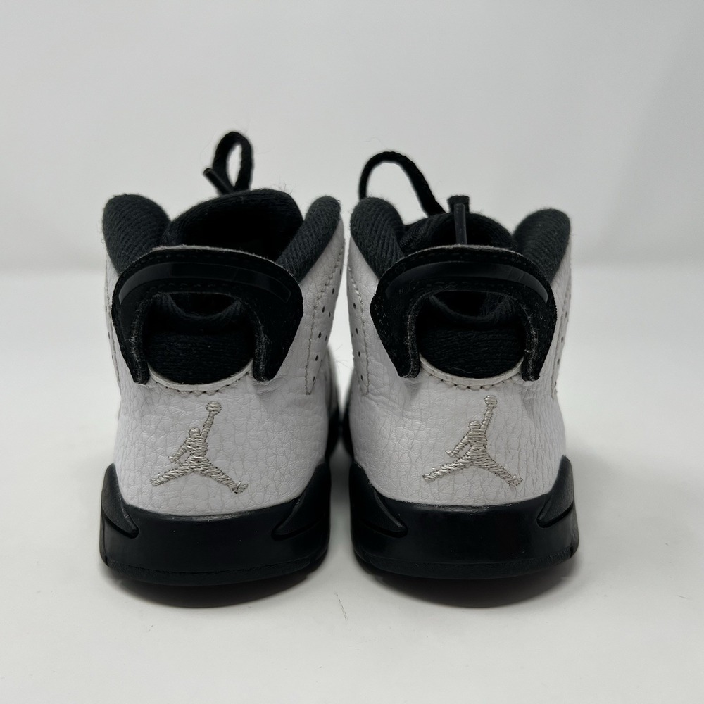 Nike Air Jordan 6 Retro White Hyper Jade Black Toddler Size 5C - Picture 5 of 8